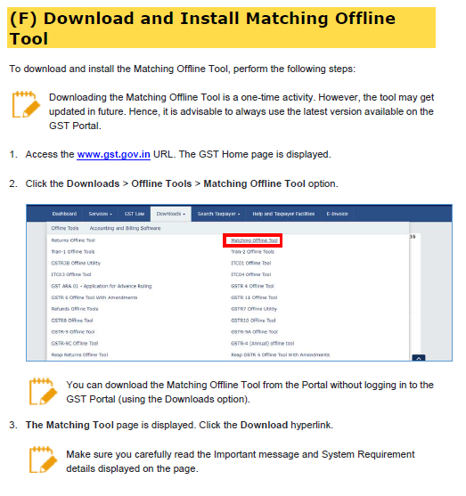 Download matching offline tool